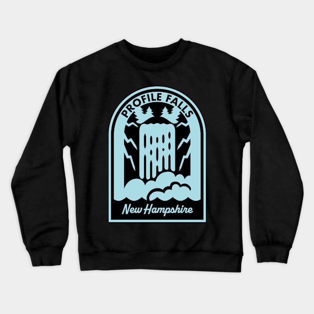 Profile Falls New Hampshire Crewneck Sweatshirt by HalpinDesign